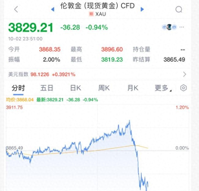 黄金跳水、美股摇晃，这啥情况？